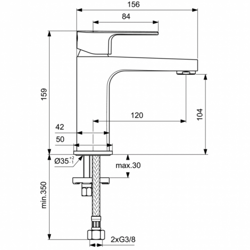 Смеситель для раковины IDEAL STANDARD Cerafine D BC553AA однорычажный хром
